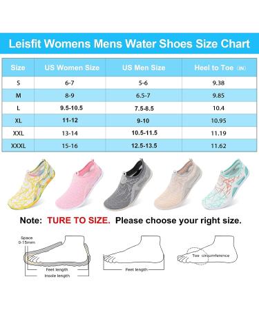 LeIsfIt Unisex Water Shoes - Quick-Dry Aqua Socks for Beach, Pool, Surf - Beige - Size 8-9 Women/6.5-7 Men - Buy Online on GoSupps.com