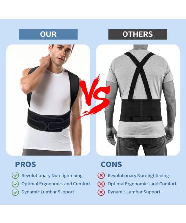 Back Brace Posture Corrector for Men & Women | Lumbar Support for Pain Relief | Scoliosis & Hunchback Aid | Improve Posture (Large - Buy Online on GoSupps.com