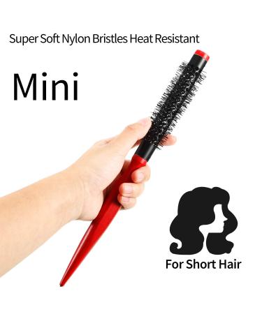 Yikko Mini Round Barrel Hair Brush Set - 4 Pieces | Aluminum Nylon Hair Roller Brush for Blowout, Curling, and Straightening | Best Roller Hairbrush for Blow Drying | Conical Handle - Buy Online on GoSupps.com
