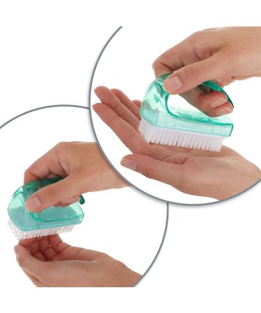 com-four 4X Nail Brush Set Hand Washing & Cleaning Brush with Handle Color Mix (4 Pieces) - International Shipping Available - Buy Online on GoSupps.com