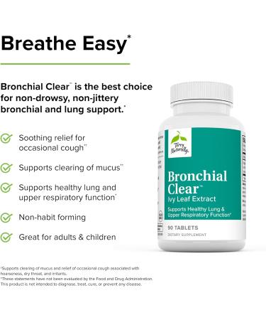 Terry Naturally Bronchial Clear - 90 Tablets for Soothing Cough Relief | Non-Drowsy Non-GMO | International Shipping Available - Buy Online on GoSupps.com