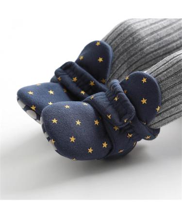TMEOG Baby Booties Slippers - Infant Winter Boots for Boys & Girls 6-12 Months - Dark Blue Star Design - Buy Online on GoSupps.com
