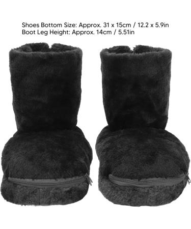 Electric USB Heating Shoes for Men & Women - Plush Soft Slip Resistant Washable Warm Heated Shoes (Black Sizes 36-46) - Buy Online on GoSupps.com