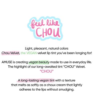 Amuse Chou Velvet Lip Tint 02 ChouChou - Matt Korean Makeup for Comfortable Blurring & Smoothing - Vegan Formula, 0.14 oz - Buy Online on GoSupps.com