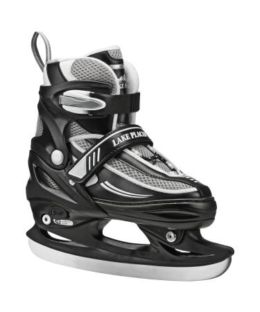 Lake Placid Summit Boy's Adjustable Ice Skate Black Medium (1-4)