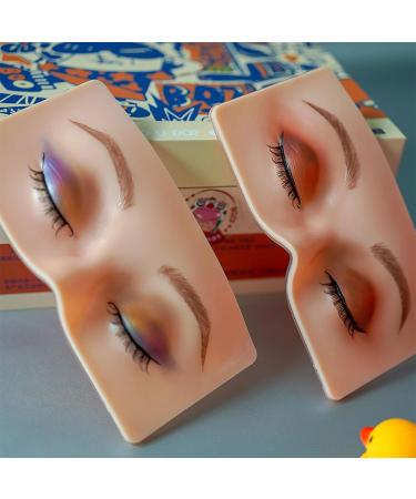 3D Makeup Practice Face Board Makeup Artist Board Reusable Silicone Full Face Practice Eyelash Eye Shadow for Beginners Girl's Gift - Buy Online on GoSupps.com