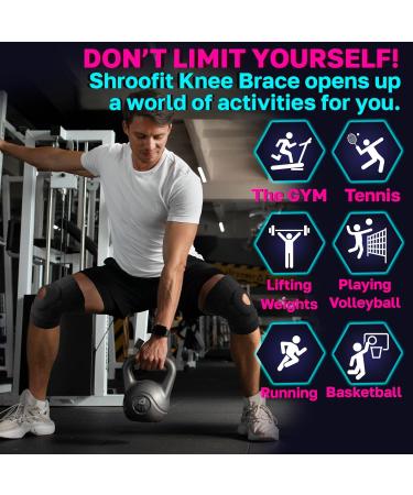 Knee Brace with Side Stabilizers for Pain Relief | Adjustable Patellar Support for Men & Women - Ideal for Running Meniscus Tear & Arthritis | One Size Fits 17-23 Inches - Buy Online on GoSupps.com