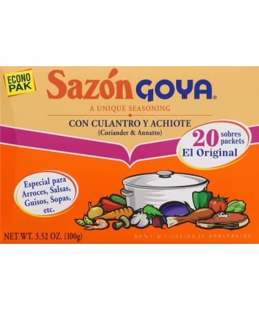 Goya Foods Sazn Seasoning with Coriander & Annatto, 3.52 Ounce (Pack of 18)