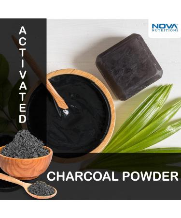 Nova Nutritions Activated Charcoal Powder 16 oz (454g) - Food Grade Teeth Whitener & Oral Health - Buy Online on GoSupps.com