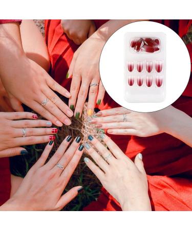 dijiusidy False Nail Fashionable Various Shapes Fingernail Full Coverage Strong Viscosity Adjustable Paster for Manicure Art 33 F741 33 1 count (Pack of 1) - Buy Online on GoSupps.com