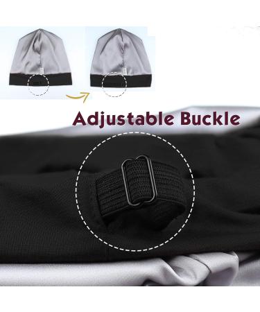 FocusCare Satin Lined Sleep Slouchy Cap - Best Headwear for Curly Hair & Frizzy Hair | Gifts for Women | Dark Black - Buy Online on GoSupps.com