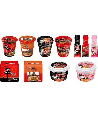 Samyang Hot Chicken Top Spicy Ramen Instant Noodle Challenge Pack of 40 | Self Customised Assorted Flavours From Wide Range Tastes  - Buy Online on GoSupps.com