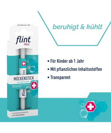 Flint Med Mosquito Stick - Relieve Itching & Soothes Skin for Kids - 60 Applications - Natural Ingredients - Buy Online on GoSupps.com