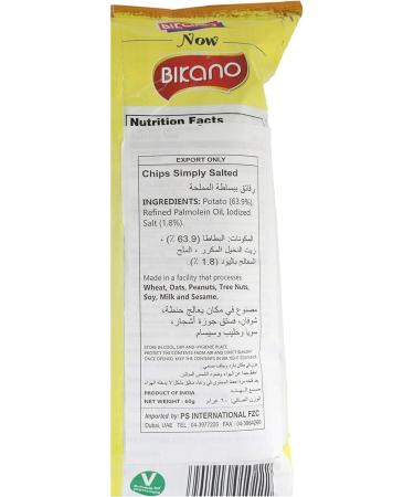 Simply salted Indian chips 60g - Buy Online on GoSupps.com