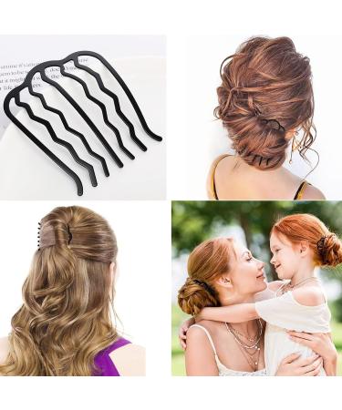 5 Piece Hair Comb Slides Set for Women | Decorative Hair Accessories - Updo Bun, Hairstyles - Buy Online on GoSupps.com