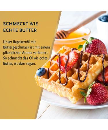 Teutoburger Rapeseed Oil with Butter Flavor - 500ml | Premium Quality Cooking Oil for International Shipping - Buy Online on GoSupps.com