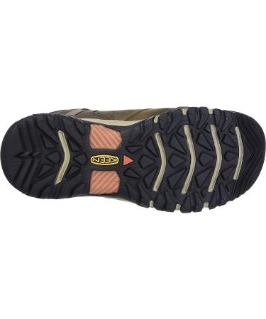 KEEN Women's Ridge Flex Mid Waterproof Hiking Boots 7.5 - Timberwolf/Brick Dust - Buy Online on GoSupps.com