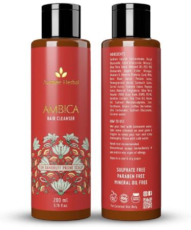 Avimee Herbal Ambica Hair Cleanser | Fights Dandruff | Sulphate & Paraben Free | Herbal Formulation | 200 ml - Buy Online on GoSupps.com