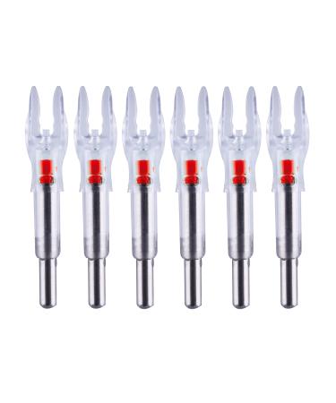 Arrow Nock X/5.2mm LED Nock Screwdriver Included, 6 PCS Universal Fit for Arrows with ID of .204".233".244" & .246" Red