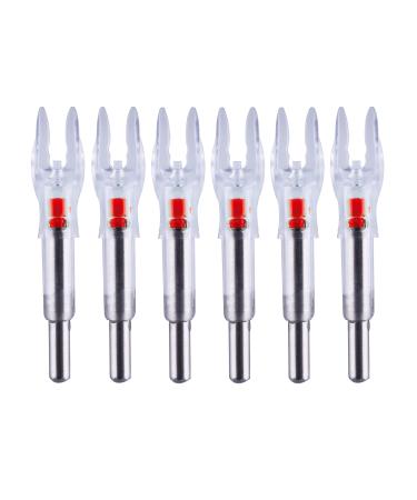 Arrow Nock X/5.2mm LED Nock Screwdriver Included, 6 PCS Universal Fit for Arrows with ID of .204".233".244" & .246" Red