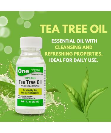 Arymar 100% Pure Tea Tree Essential Oil - Natural Oil for Hair Skin and Nails - 1 Fl Oz (Pack of 3) - Buy Online on GoSupps.com