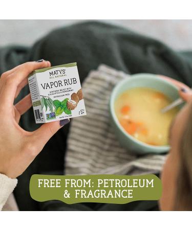 Maty's All Natural Vapor Rub - Petroleum-Free with Peppermint, Tea Tree & Eucalyptus - 1.5 oz (Pack of 2) - Buy Online on GoSupps.com
