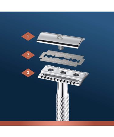 Buy King C. Gillette Double Edge Safety Razor Blades - Platinum-Coated Stainless Steel 10 Blades (Pack of 2) | International Shipping - Buy Online on GoSupps.com