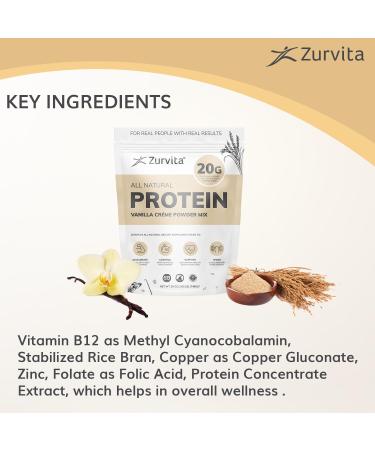 Zurvita Vanilla Créme Protein Powder Mix - 49 oz | 25g Protein Probiotics Digestive Enzymes & 24+ Vitamins - Low Calorie Superfood - Buy Online on GoSupps.com