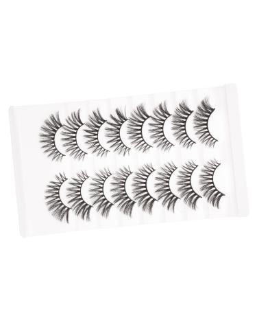 POPETPOP 8 Pairs Chemical Fiber False Eyelashes Natural False Lashes Fake Lashes Natural Makeup Fake Lashes Fluffy Faux Eyelashes Dense Fake Lashes Dense False Lashes Makeup Eyelashes Eyes