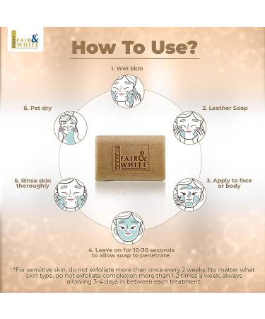 FAIR & WHITE Original Exfoliating Soap 200g - Skin Brightening Cleansing Bar for Dark Spots on Face, Body & Joints - Buy Online on GoSupps.com