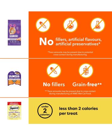 Kitten Start Pack - Includes IAMS Proactive Health Healthy Kitten Dry Cat Food Chicken IAMS Perfect Portions Healthy Kitten Wet Cat Food Chicken & Temptations Kitten Chicken & Dairy Treats 2.67kg Pk - Buy Online on GoSupps.com