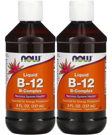 NOW Foods Vitamin B-12 Liquid 8oz (Pack of 2)