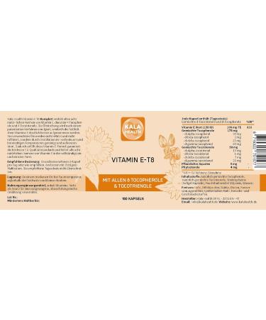 Kala Health Vitamin E - All 8 Tocopherols & Tocotrienols - 180 Antioxidants for Hair Skin & Anti-Aging - GMO & PAK-Free - EU Made - Buy Online on GoSupps.com