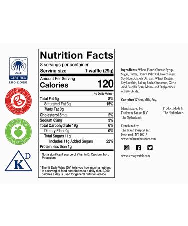 Daelmans Stroopwafels Honey - 8 Waffles | Sweet Dutch Treat (8.11 oz) - Buy Online on GoSupps.com