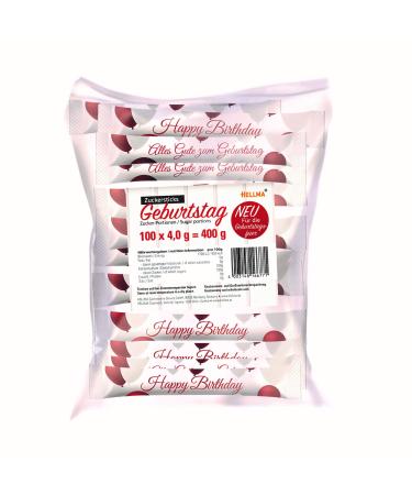 Sugar sticks Birthday bag of 100 pieces