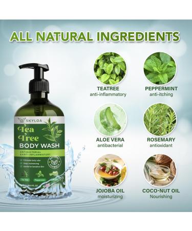 Antifungal Body Wash | Tea Tree Oil Soap for Jock Itch Acne Ringworm & More - 500ml | Natural & Effective - Buy Online on GoSupps.com