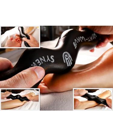Heat-Wave Synergy Stone (Sapphire) - Contoured Hot Stone Massage Tool for Relaxing and Therapeutic Neck, Back, Legs, and Feet - Ultra-Smooth for Skin or Clothes Massage - Buy Online on GoSupps.com