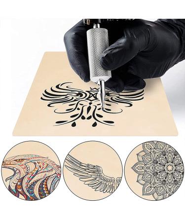 Lyuxzad Tattoo Practice Skins - 10 Sheets Blank Double-Sided Tattoo Skin for Beginners and Experienced Artists - Buy Online on GoSupps.com