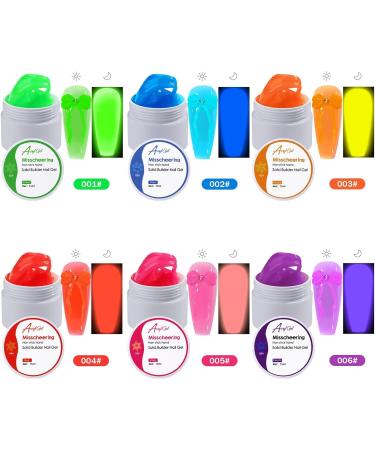  Youngwier Solid Builder Gel | 6 Colors Nail Tips Hard Gel - Non Sticky Modeling Gel Nail Extension Kit for Night Light Press on False Nails Solid Builder Gel Youngwier - Buy Online on GoSupps.com