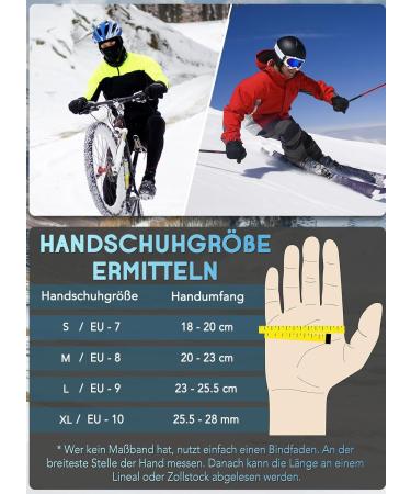 Buy Aokkr Winter Gloves - Waterproof Windproof Touchscreen Ski & Bicycle Gloves for Men & Women | Outdoor Running Anti-Slip Sports Gloves - Black - Buy Online on GoSupps.com