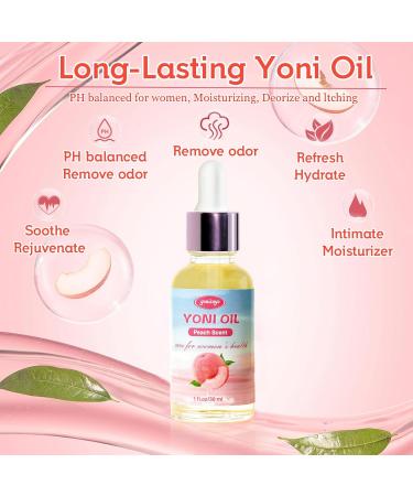 3 PCS Feminine Wash Set - Yoni Oil & Yoni Bar Soap | Natural pH Balance Intimate Deodorant | Moisturizing Body Wash Peach Scent - Buy Online on GoSupps.com