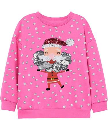 Girls Christmas Jumper Santa Claus Reindeer Tops | Toddler Xmas Sweatshirt | Ages 1-7 Years - Buy Online on GoSupps.com