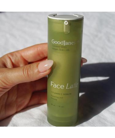 GoodJanes Face Latte Vitamin C Serum Regenerating & Hydrating Formula with Apple Stem Cells Jojoba & Squalane for Radiant Renewed Skin 1 oz - Buy Online on GoSupps.com