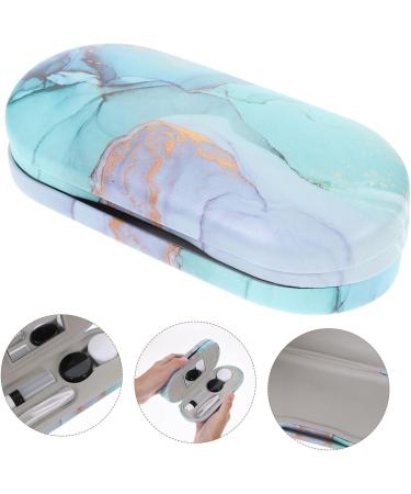 Partykindom Double-Layer Glasses Case - Colorful Wear-Resistant Storage Box for Sunglasses & Contact Solutions | Travel-Friendly with Flocked Cloth & Mirror - Buy Online on GoSupps.com