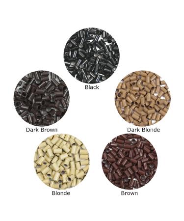 500 Pcs 3.4mm Micro Link Copper Tubes Beads Locks for I-Tip Hair Extensions (Black) - Buy Online on GoSupps.com