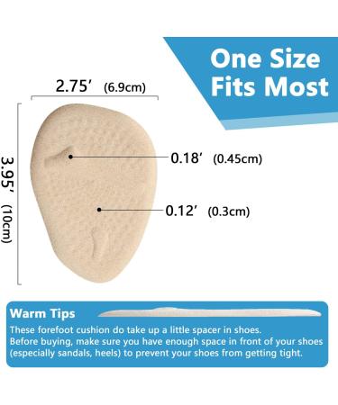 PrettSole Metatarsal Pads for Women - 4 Pairs, Ball of Foot Cushions, Self-Adhesive Shoe Inserts for Forefoot Pain Relief - Comfort Gel Forefoot Pads for Women's High Heels & Sandals - Buy Online on GoSupps.com