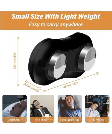 Smart Throat Anti Snoring Device - USB Rechargeable Electric Snore Stopper for Better Night Sleep - Grey, 48mm x 22mm x 16.7mm - Buy Online on GoSupps.com