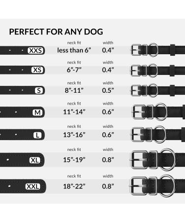 Handmade Round Leather Dog Collar | Soft Padded Rolled Design | Fits Small to Big Dogs & Cats | 18-20 cm | Available in Black Pink Red Purple Blue - Buy Online on GoSupps.com