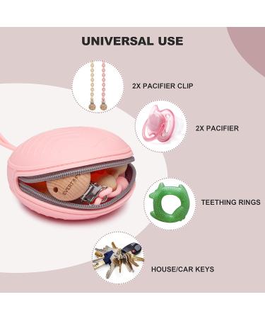 Buy Evertify Kit: 2 Pacifier Chains & 1 BPA-Free Silicone Box - Personalized Pacifier Chains for Boys & Girls - Cream & Rosa - Buy Online on GoSupps.com