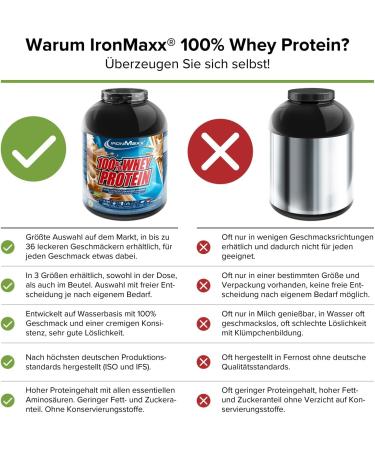 Ironmaxx 100% Whey Protein Powder - Hazelnut 2.35kg | Low-Sugar Soluble Protein Powder | Available in Multiple Flavors - Best International Shipping - Buy Online on GoSupps.com